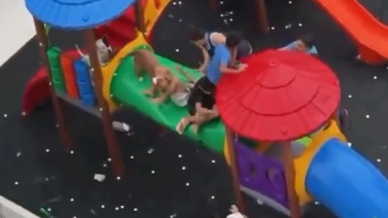 Parkta korku dolu anlar! Çocuklara Pitbull dehşeti