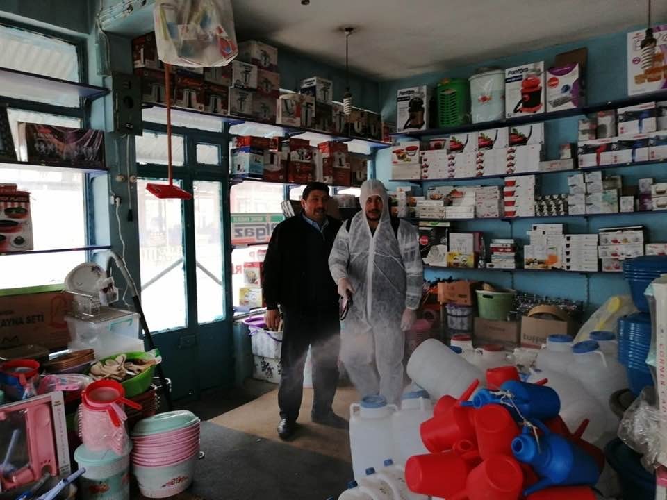 Pasinler’de dezenfekte çalışmaları devam ediyor 