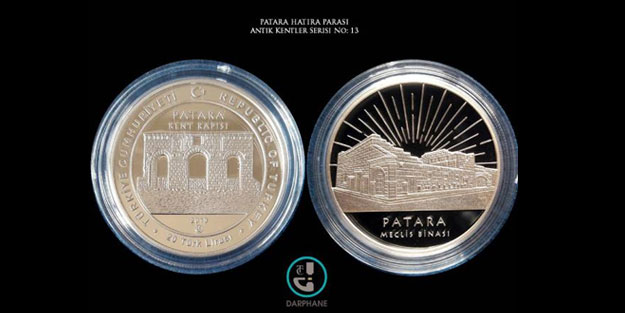 Patara Antik Kenti, darphanenin hatıra parasında