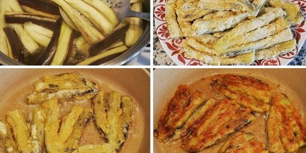 Patlıcan balığı mısır unlu patlıcan kızartması: Patlıcan balığı tarifi nefis, yağ çekmiyor!