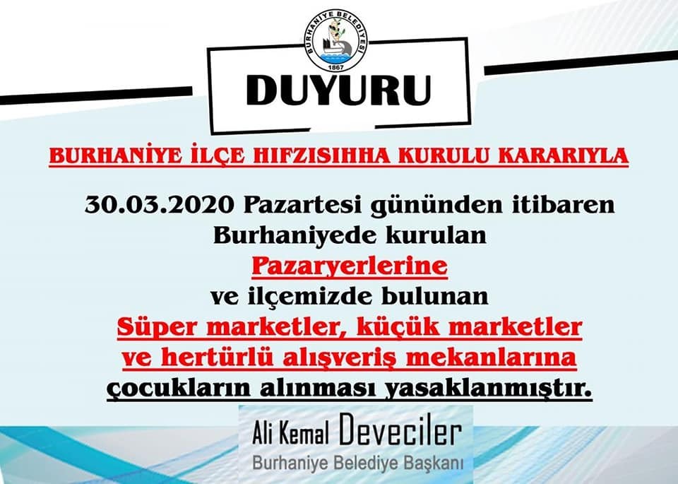 Pazar ve marketlere çocukların girişi yasak 
