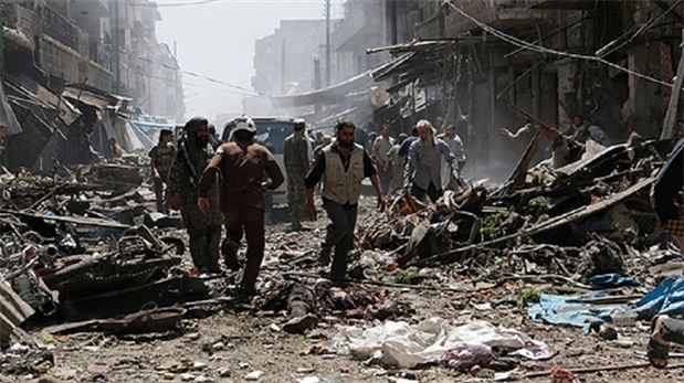 Pazar yerine hava saldırısı: 33 ölü