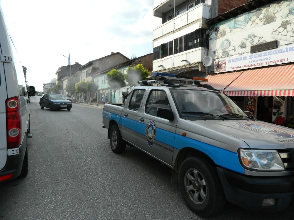 Pazaryeri’nde sokaklar haşerelere ve sineklere karşı ilaçlanıyor 