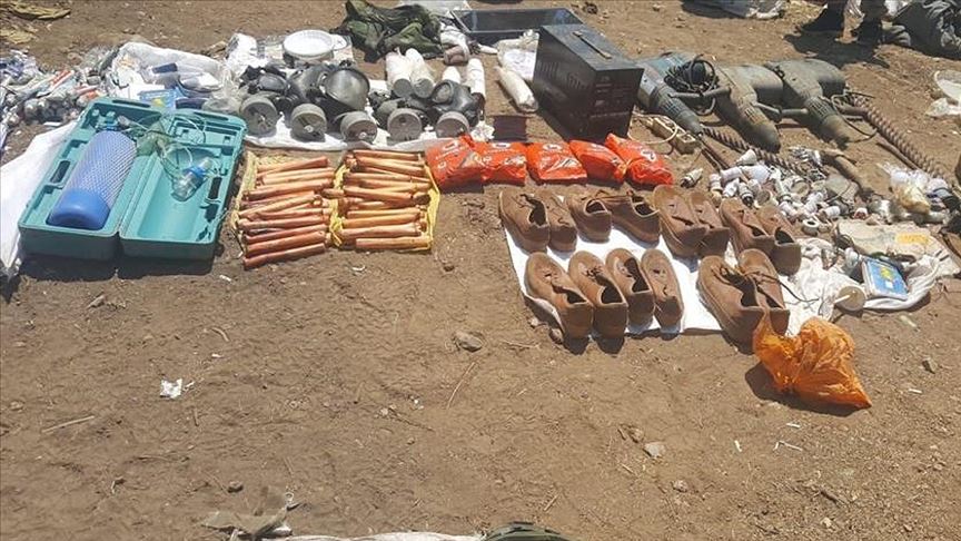 Pençe-Kaplan Operasyonu kapsamında mühimmat ve yaşam malzemesi ele geçirildi