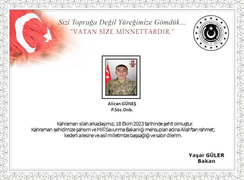  Pençe-Kilit Operasyonu bölgesinde teröristlerle çatışma: 1 askerimiz şehid oldu