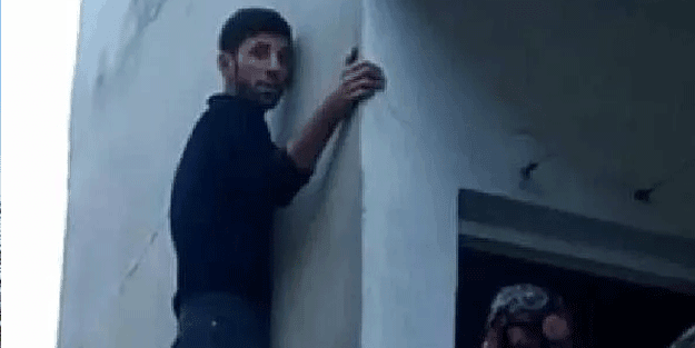 Pencerede mahsur kalan hırsız böyle yalvardı