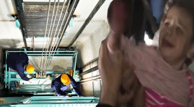Pendik'te asansör kapısına eli sıkışan minik kızın iki parmağı koptu