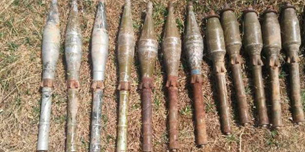 Pervari'de PKK'nın mayın ve roketleri ele geçirildi