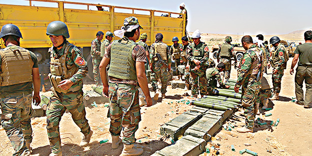 Peşmerge IŞiD’in mevzilerini bombaladı