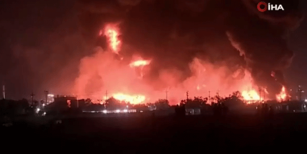 Petrol rafinerisinde yangın!