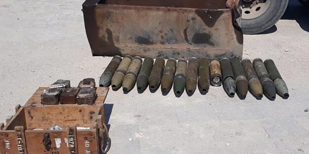 YPG/PKK'ya ait füze ve patlayıcılar ele geçirildi