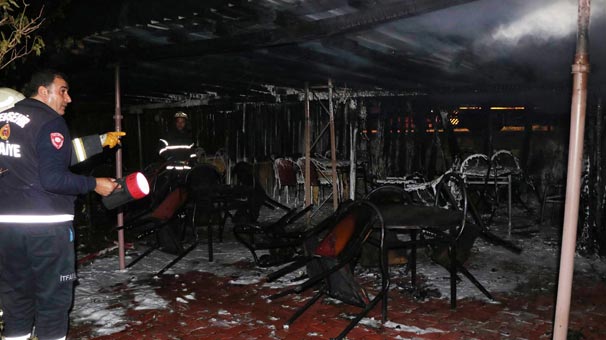 Piknik alanında çıkan yangın maddi hasara neden oldu