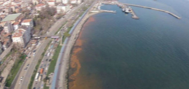 Pilot denizi kirleten gemiyi ihbar etti