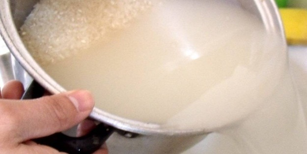 Pirinç suyunu dökmeyin