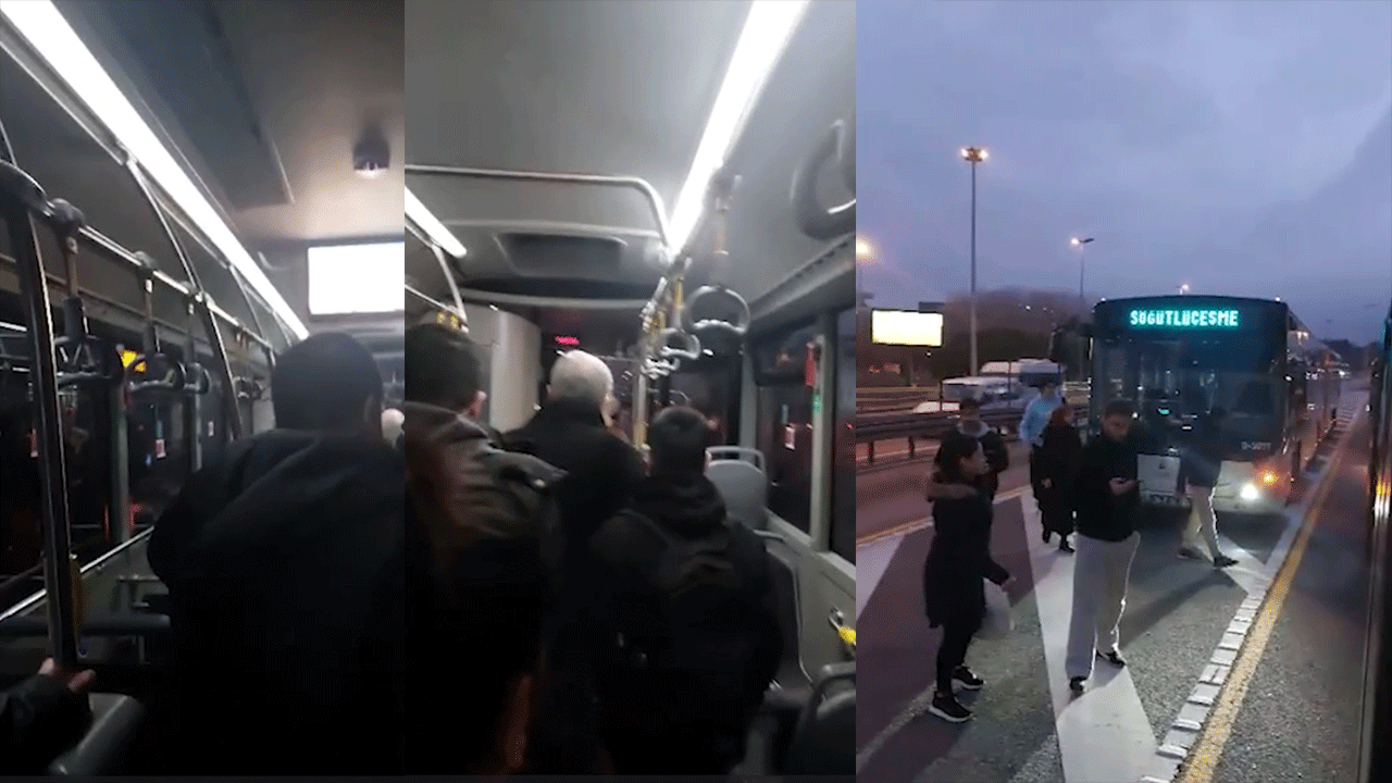 Pışık Ekrem’in dikkatine! Metrobüste korkutan anlar: Seyir halindeyken dumanlar yükseldi