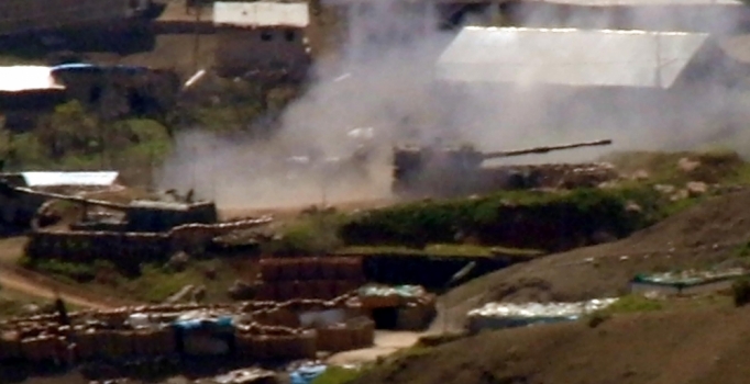 PKK hedefleri top atışıyla 1 saat boyunca vuruldu