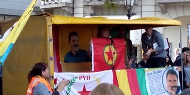 PKK paçavrası Alman vekili yaktı!