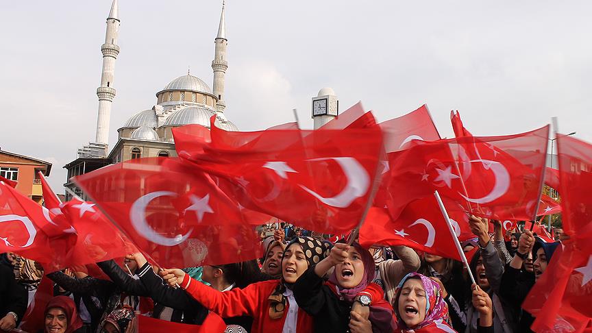 PKK terörünü lanetleme mitingi