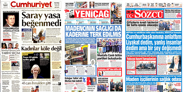 PKK yandaşı Fincancı sevgisi ağır bastı! İşte Türkçü-Atatürkçü geçinen gazetelerin son hali