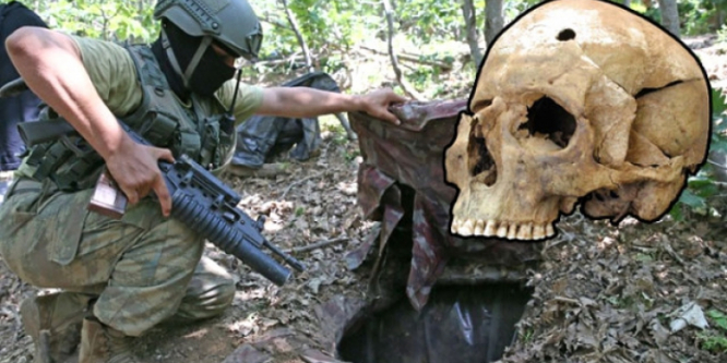 Kafatasında mermi olan bir iskelet bulundu