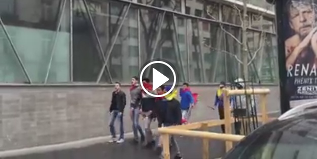 PKK'lı hain teröristlerin Azerbaycanlılara saldırısı ve kaçma anları!