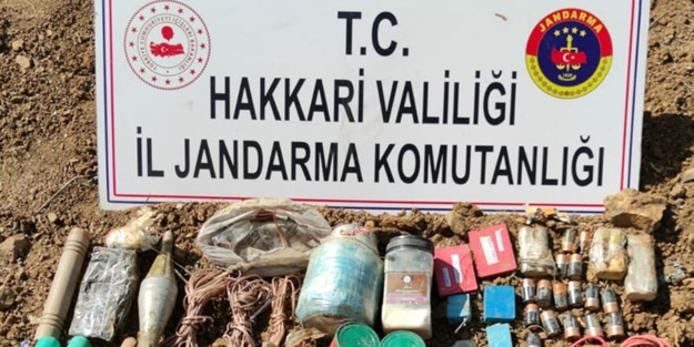 PKK'lı teröristlere ait patlayıcı ve mühimmat ele geçirildi