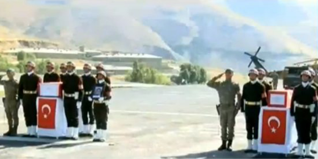 PKK'lı teröristlerin şehit ettiği anne ve 11 aylık bebek için cenaze töreni