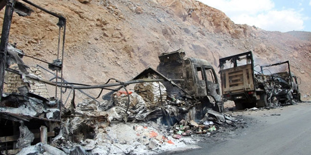 PKK yine araç yaktı