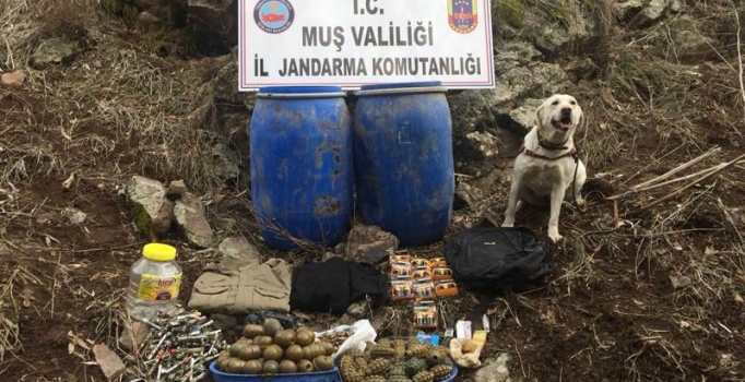 PKK'nın 90 el bombası ele geçirildi!