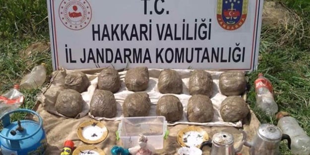 PKK'nın sığınağında uyuşturucu bulundu