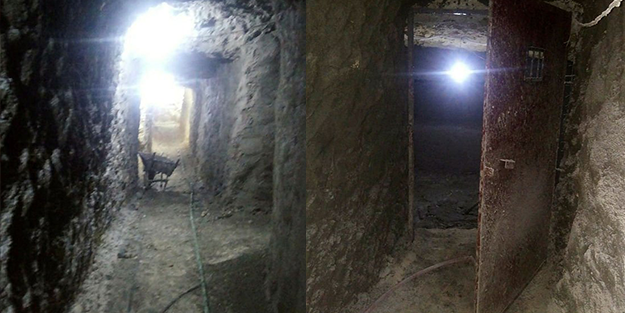 PKK'nın tünel içi hücreleri görüntülendi