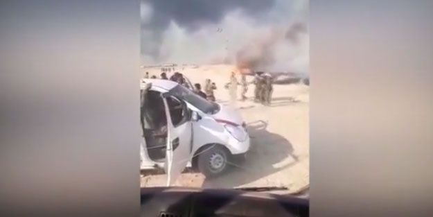 PKK/PYD’li teröristler, Rasulayn'da buğday tarlasını yakıp halay çekti