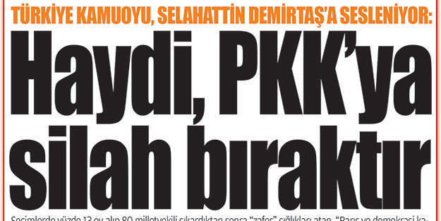 PKK’ya ‘silah bırak’ diyemediler
