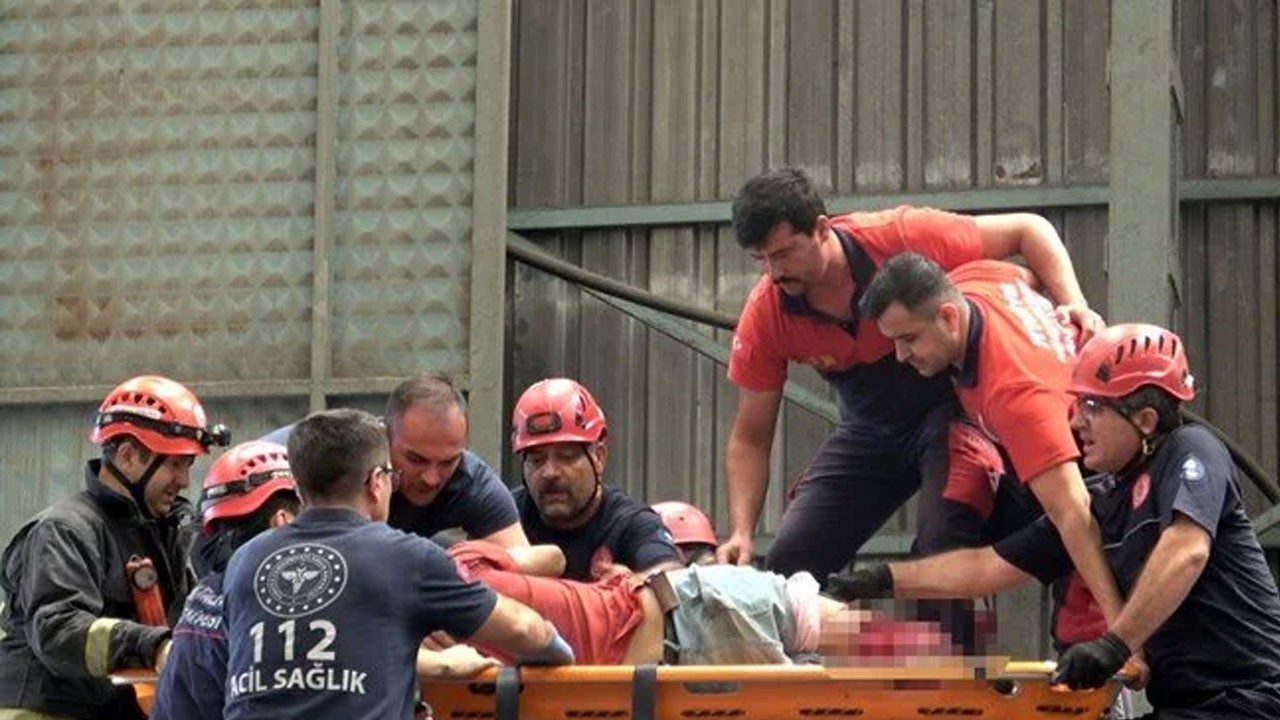 Plastik fabrikasında korkunç olay! Bacakları koptu