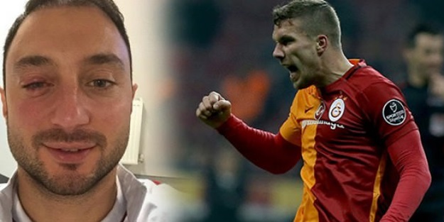 Podolski, Mert'in gözünü morarttı