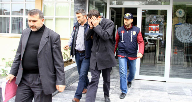 Polis aracının camını kırmaya gözaltı