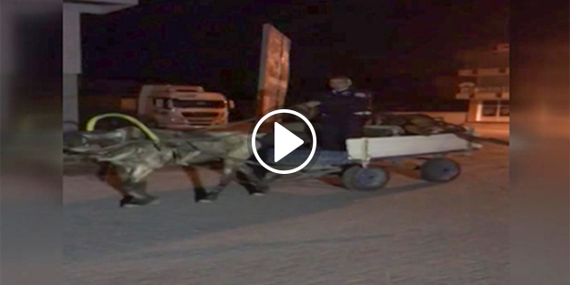 Polis, at arabası kullanmak zorunda kaldı