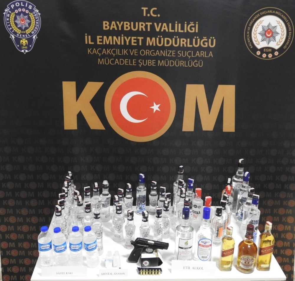 Polis denetiminde sahte alkol ele geçirildi 