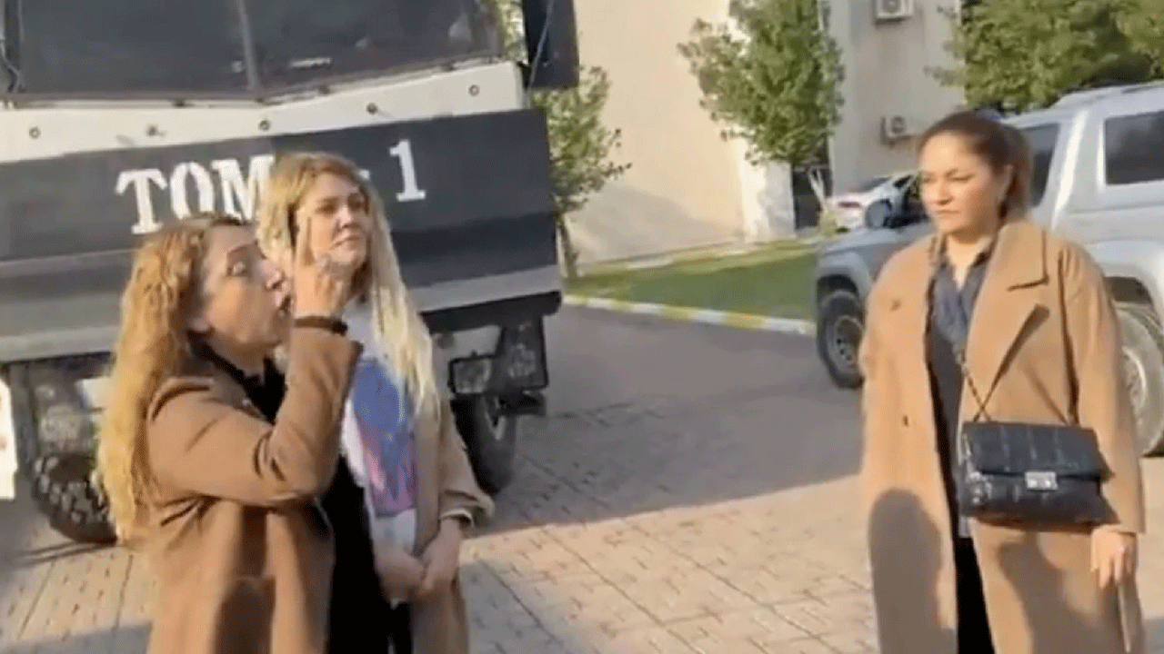 Polis ısırıp tokatlayan Saliha yine ortaya çıktı! Tehditler savurup böyle çemkirdi