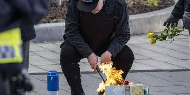 Polis koruması altında Kur'an-ı Kerim yaktı!