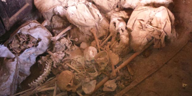 Polis merkezinde bir sürü iskelet bulundu