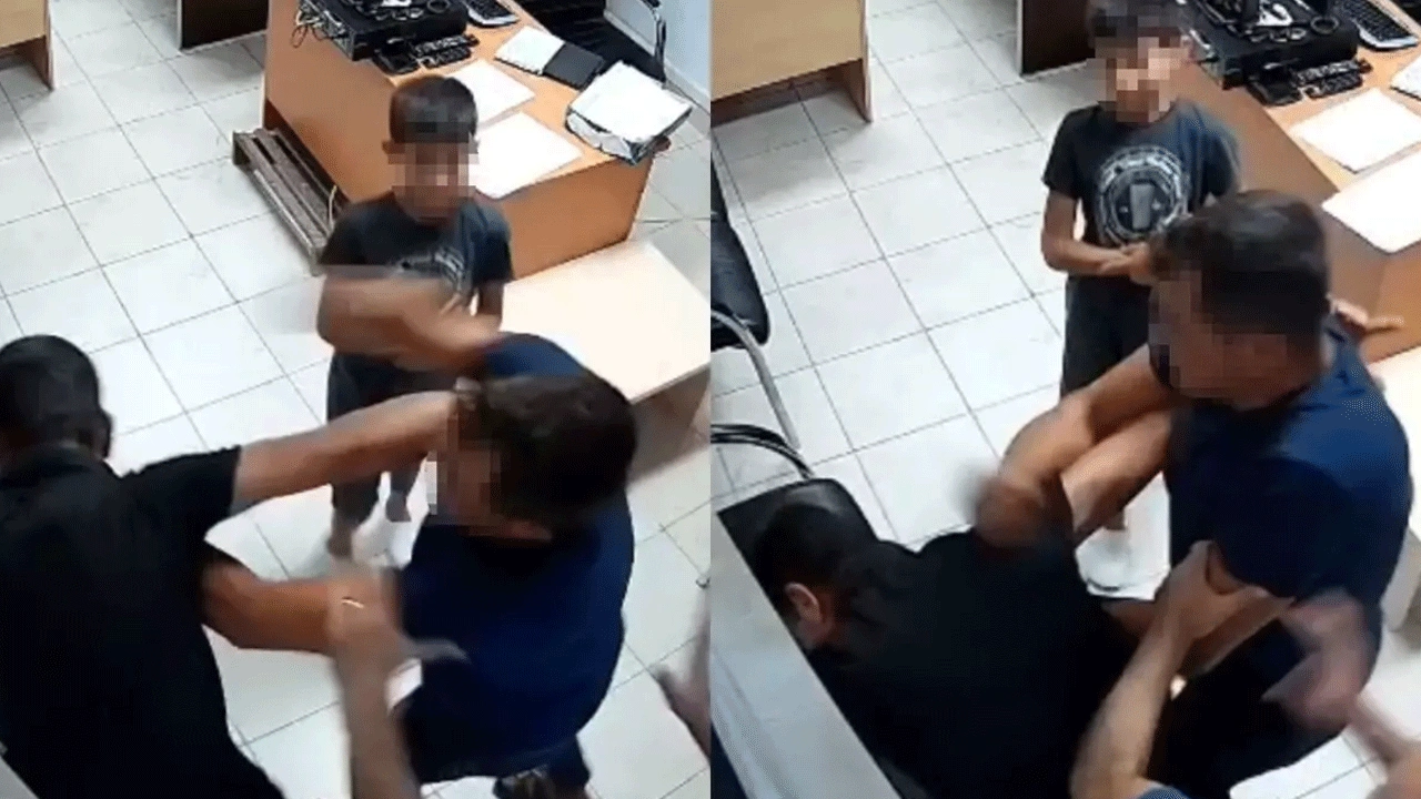 Polis merkezinde büyük rezalet