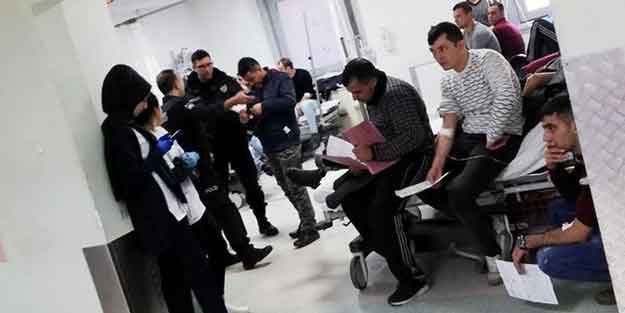 Polis okulunda öğrenciler hastaneye kaldırıldı