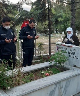 Polis, şehit annesinin isteğini yerine getirdi 