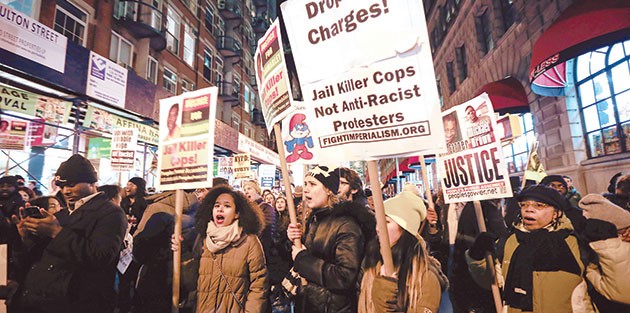 Polis şiddetine karşı protesto