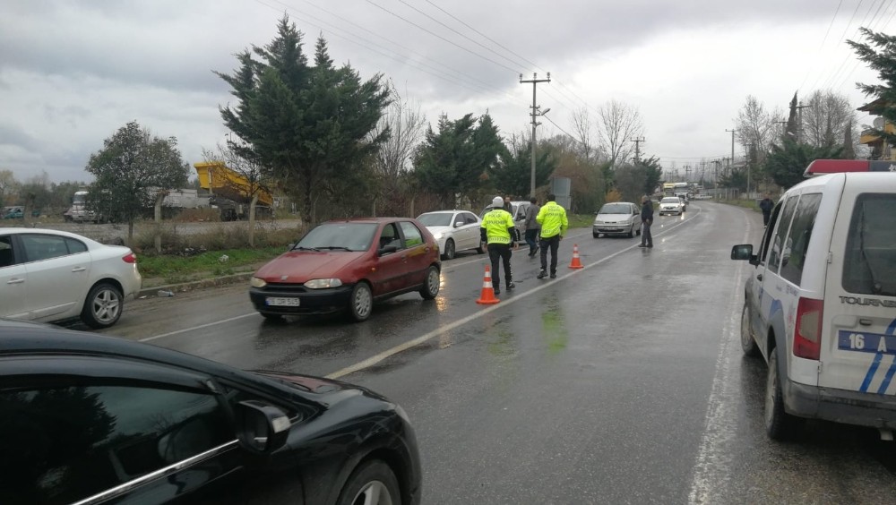 Polis silahları çekip yakaladı 