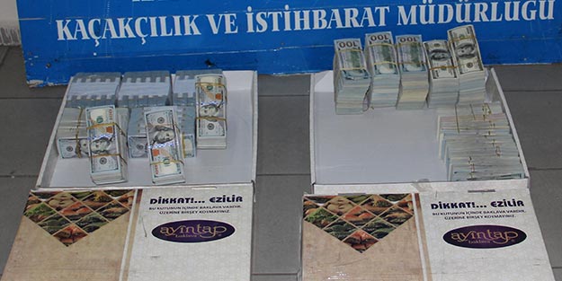 Polis şüphelendi... Baklava kutusunda tam 1 milyon 500 bin dolar!..