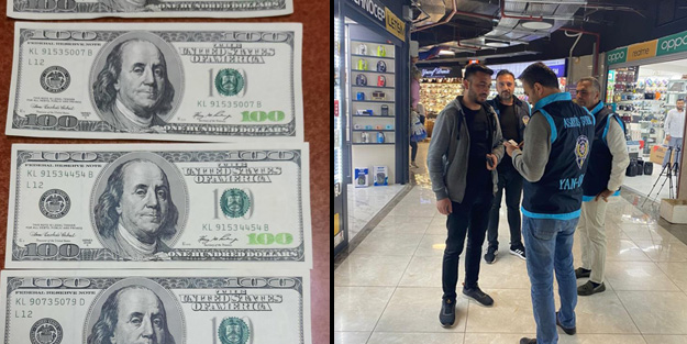 Polis uygulamasında sahte dolar ele geçirildi