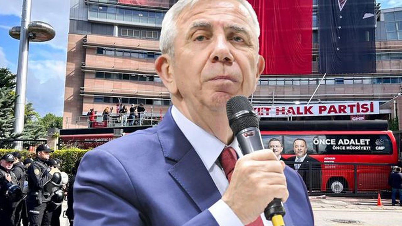 Polis zorla CHP Genel Merkezi'ne girdi, Mansur Yavaş ortaya çıktı: Buradan bir kez daha sesleniyorum...