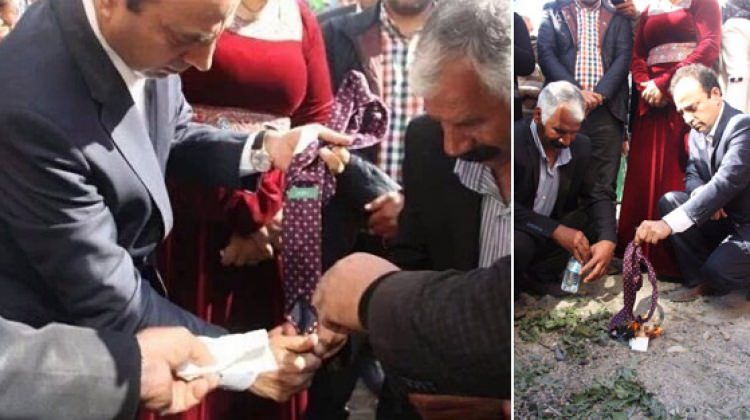 HDP'li vekil kravatını yaktı